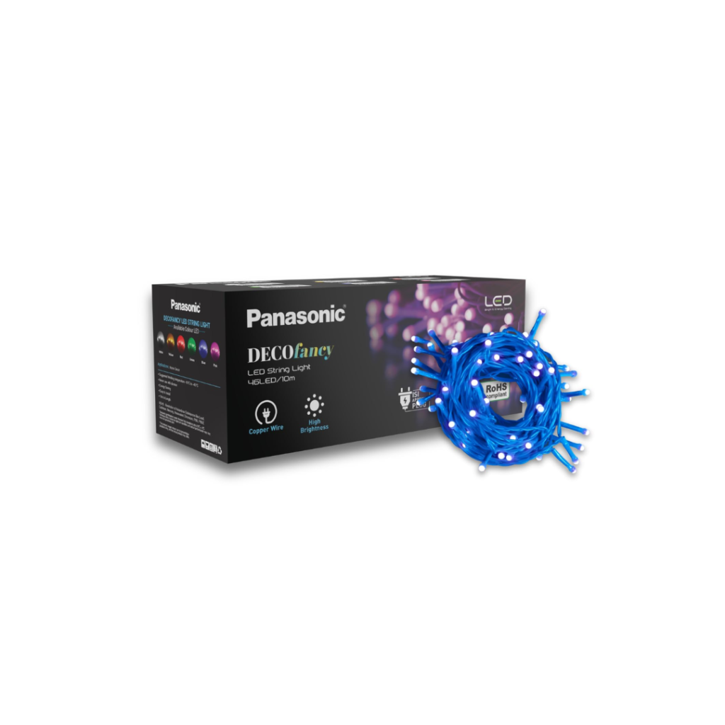 Panasonic Deco Fancy LED String Light, 10 m, Blue