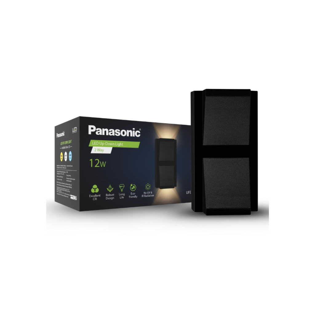 Panasonic Two-way Up-Down Wall Light, 6W and 12W, Matt Finish