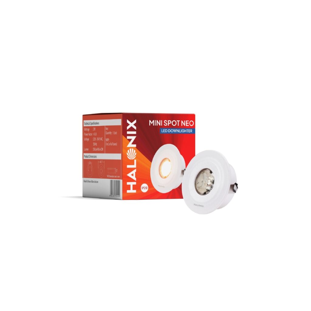 Halonix Mini Spot Neo Recessed Downlighter, 2W