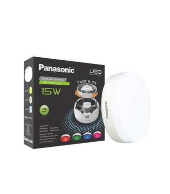 Panasonic 15W LED Modular Surface Light, Twist and Fit, 6500K