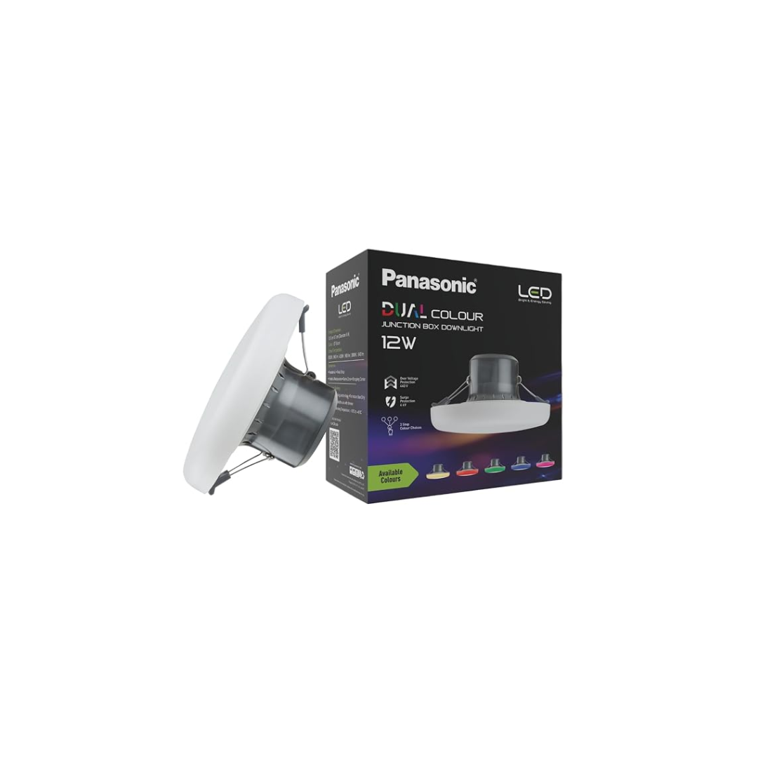 Down light Panasonic Dual Colour Deep Junction Downlight, 8W, 12W and 15W, 76 mm Cut-out